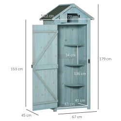 Cадовый шкаф Outsunny 845-209V01BU (Blue) Thumb