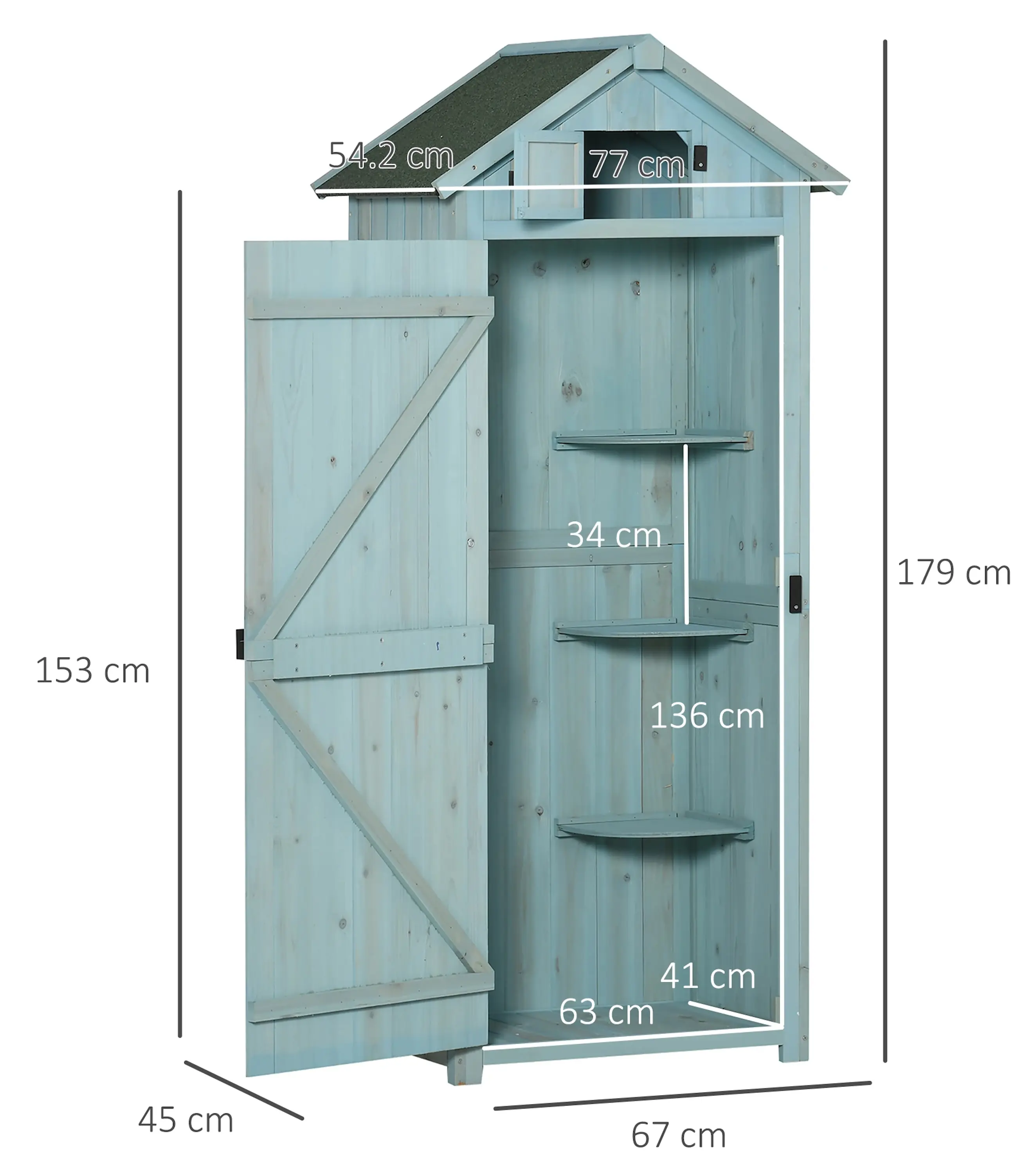 Cадовый шкаф Outsunny 845-209V01BU (Blue) - 6