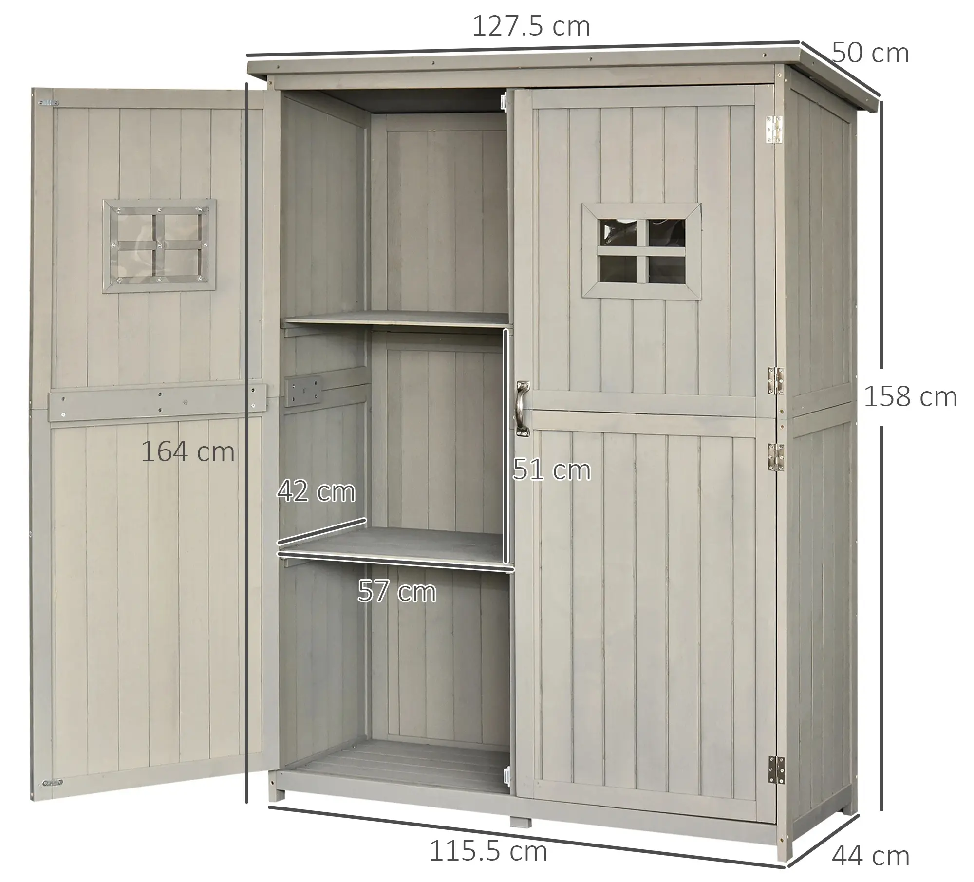 Cадовый шкаф Outsunny 845-210GY (Grey)