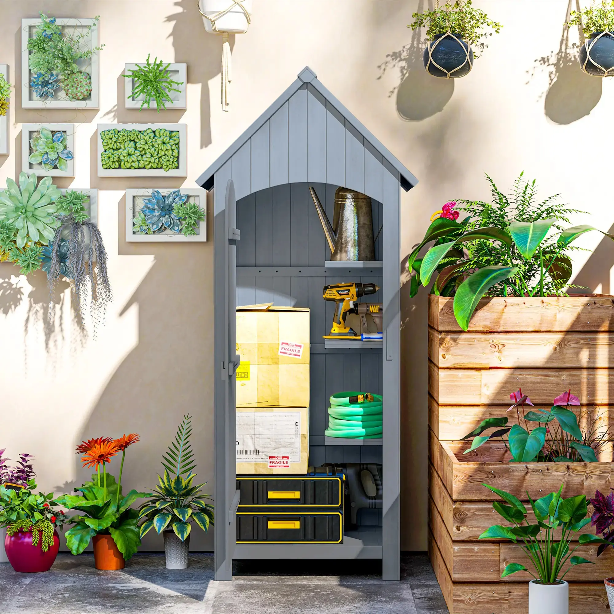 Cадовый шкаф Outsunny 845-246GY (Grey)