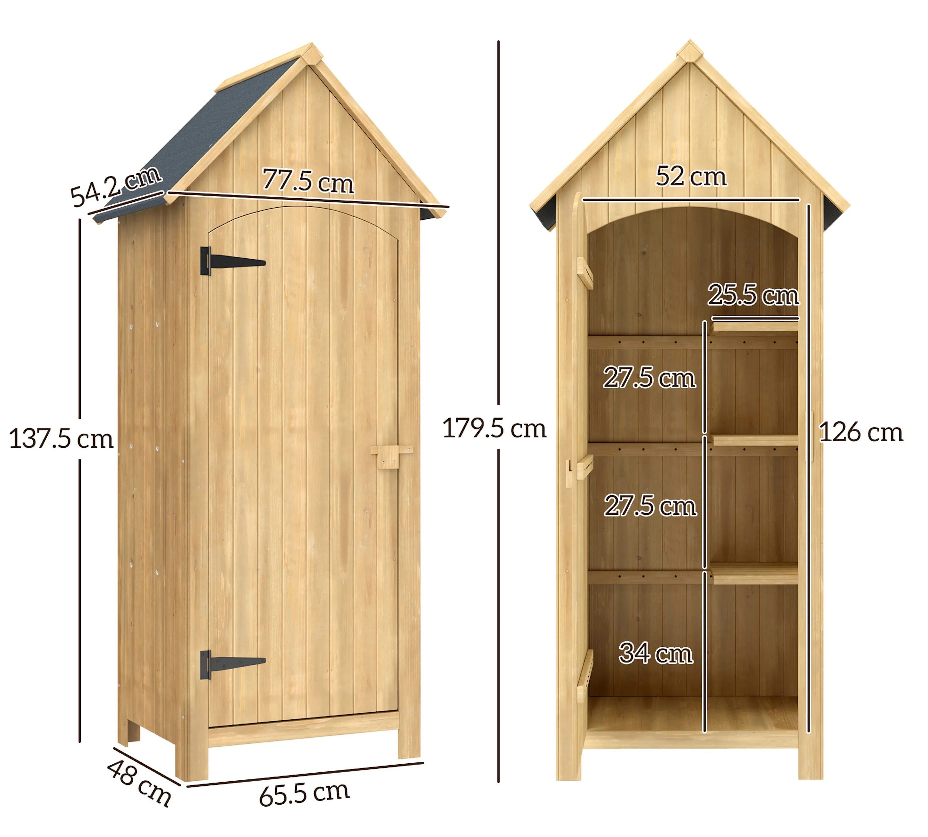 Cадовый шкаф Outsunny 845-246ND (Natural) - 10