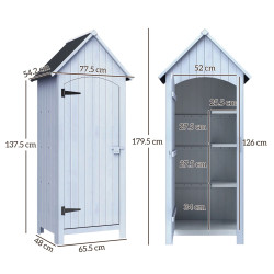 Cадовый шкаф Outsunny 845-246WT (White) Thumb