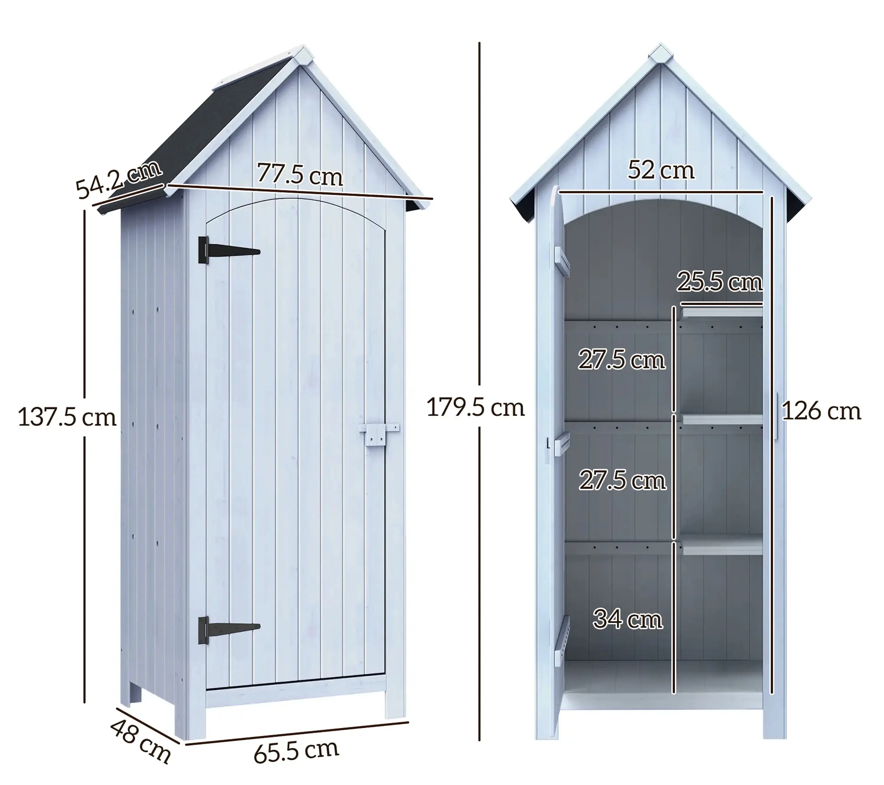 Cадовый шкаф Outsunny 845-246WT (White) - 7