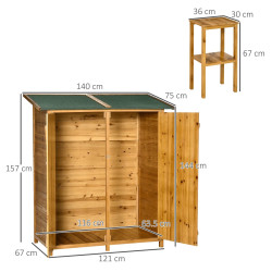 Cадовый шкаф Outsunny 845-353V01ND (Natural) Thumb