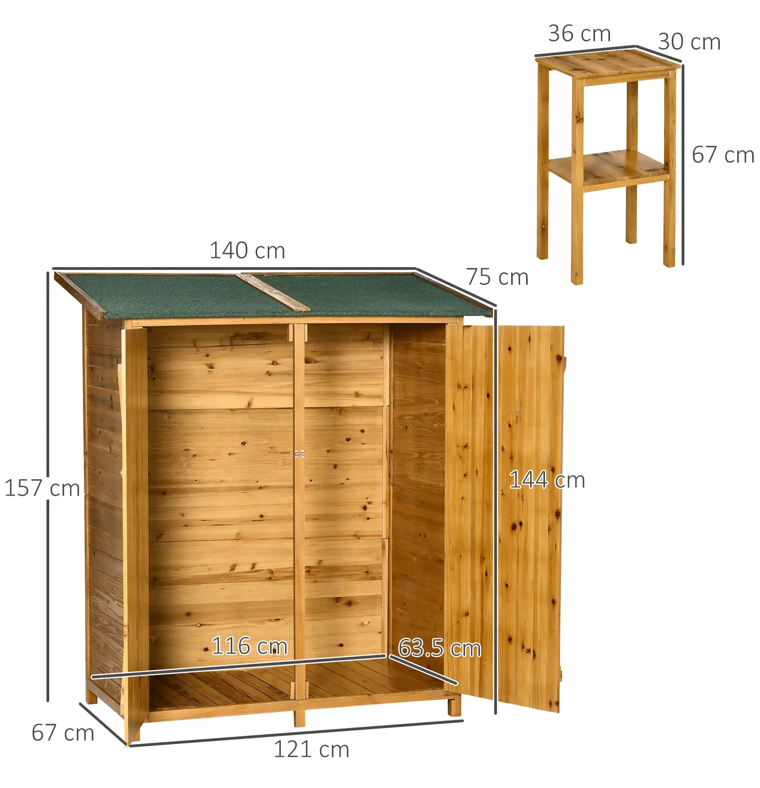 Cадовый шкаф Outsunny 845-353V01ND (Natural) - 8