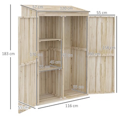 Cадовый шкаф Outsunny 845-888V00ND (Natural) Thumb