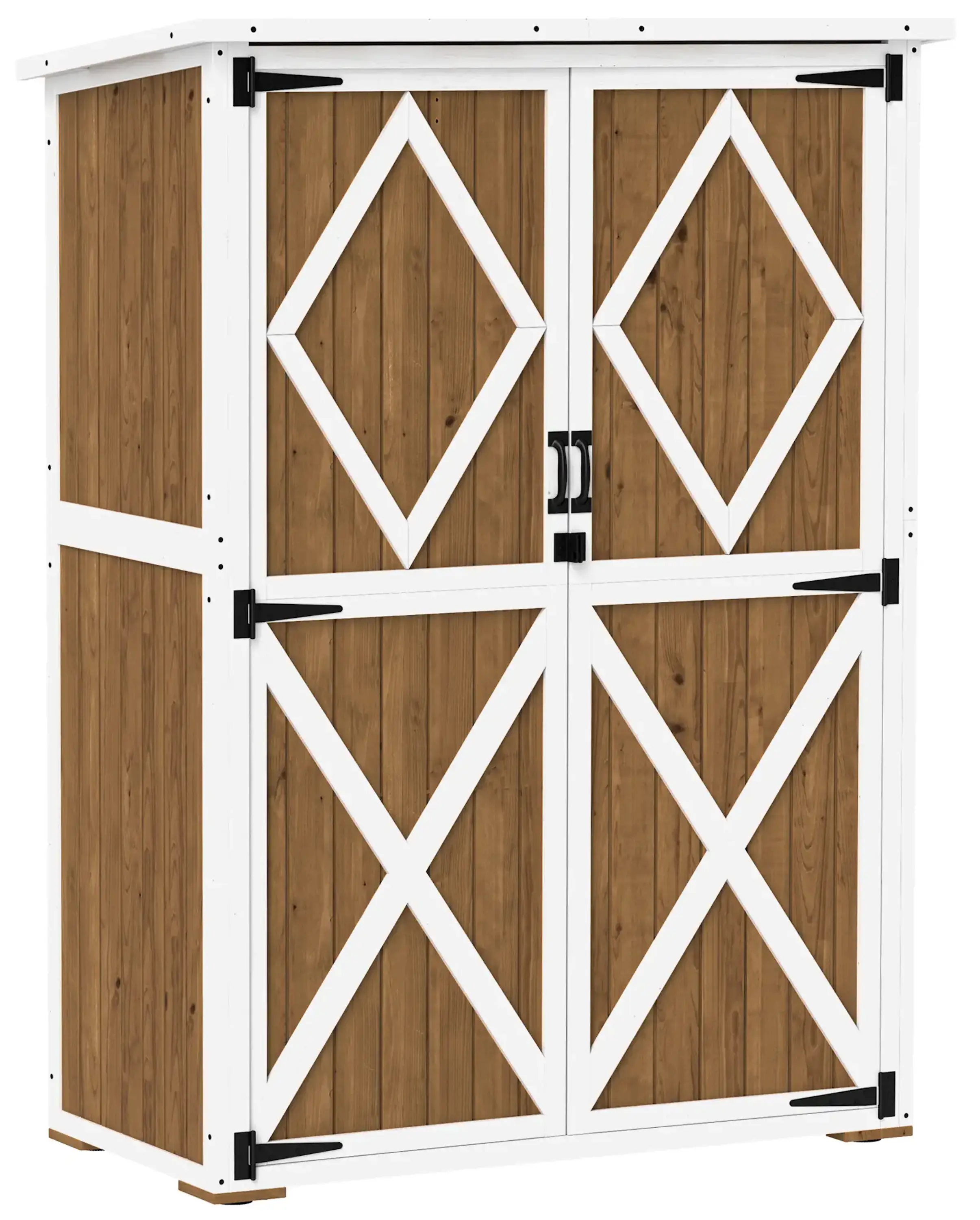 Cадовый шкаф Outsunny 84H-331V00BN (Brown/White) - 2