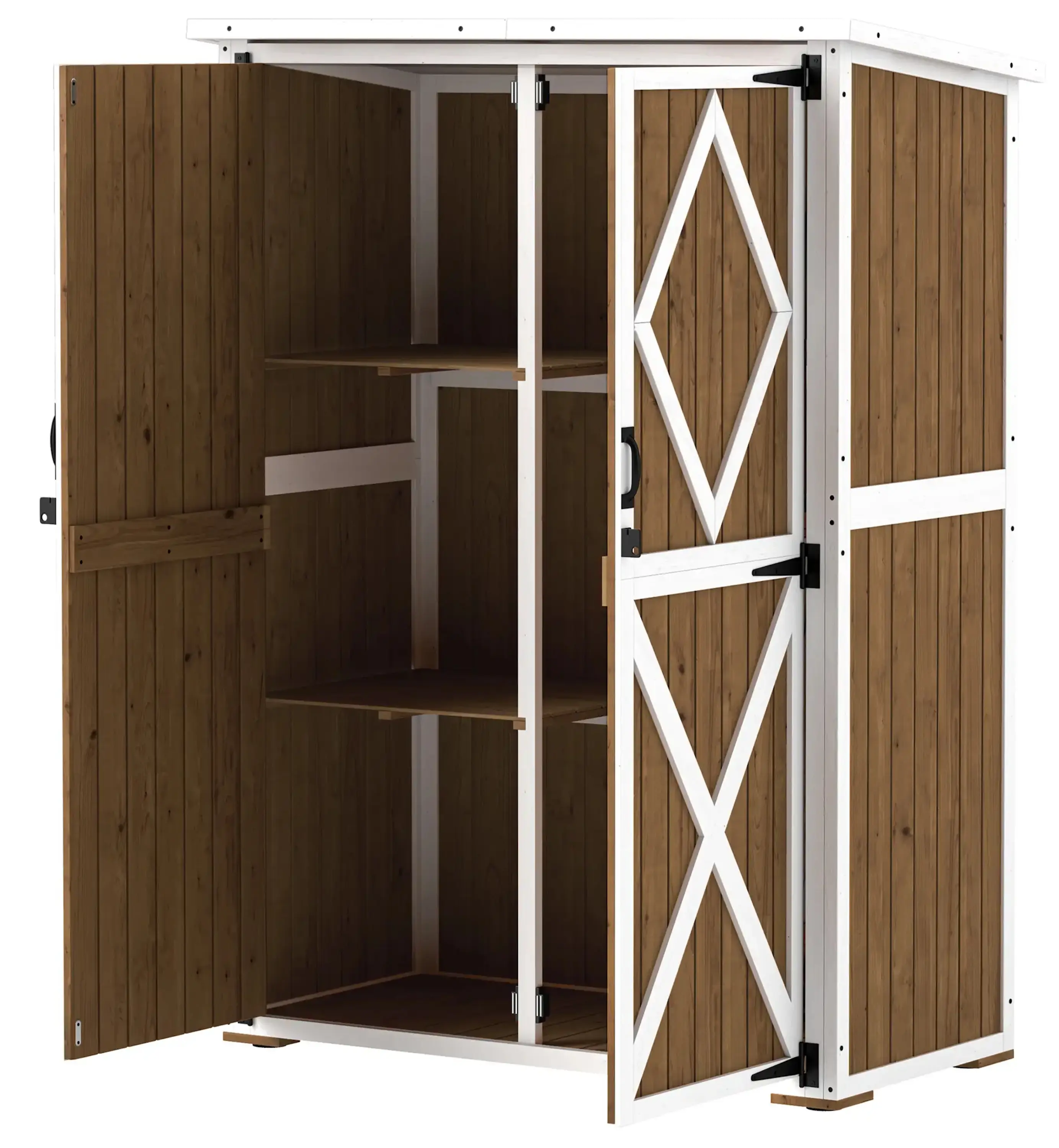 Cадовый шкаф Outsunny 84H-331V00BN (Brown/White) - 3