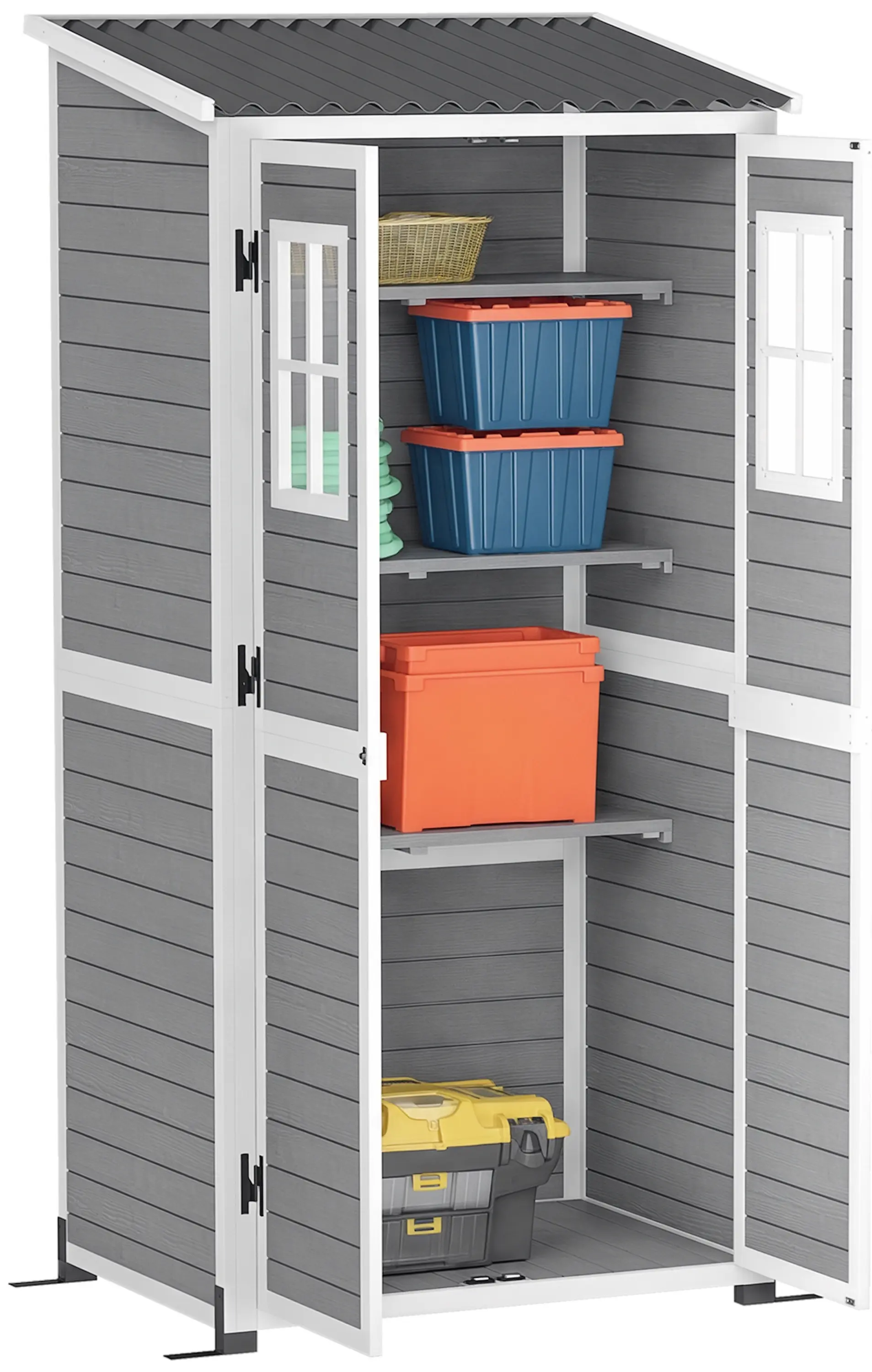 Cадовый шкаф Outsunny 84H-341V00LG (Light Grey) - 2