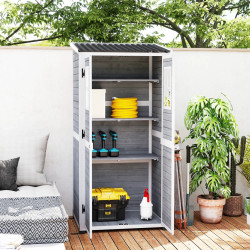 Cадовый шкаф Outsunny 84H-341V00LG (Light Grey) Thumb