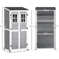 Cадовый шкаф Outsunny 84H-341V00LG (Light Grey) Thumb