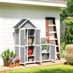 Cадовый шкаф Outsunny 84H-343V00LG (Light Grey) Thumb