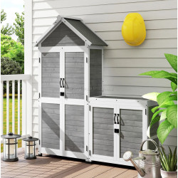 Cадовый шкаф Outsunny 84H-343V00LG (Light Grey)