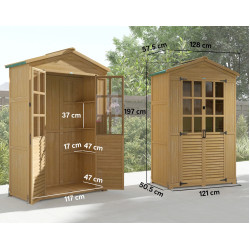 Cадовый шкаф Outsunny 84H-489V00LR (Light Brown) Thumb