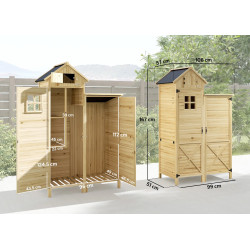 Cадовый шкаф Outsunny 84H-552V00ND (Natural) Thumb