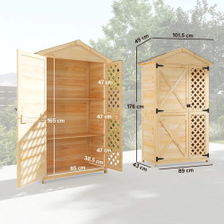 Cадовый шкаф Outsunny 84H-623V00ND (Natural) Thumb