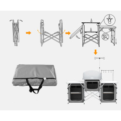 Кемпинговая кухня Outsunny A20-381V00GY (Grey) Thumb