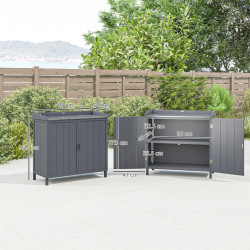Tumba de gradina Outsunny 84B-636GY (Grey) Thumb