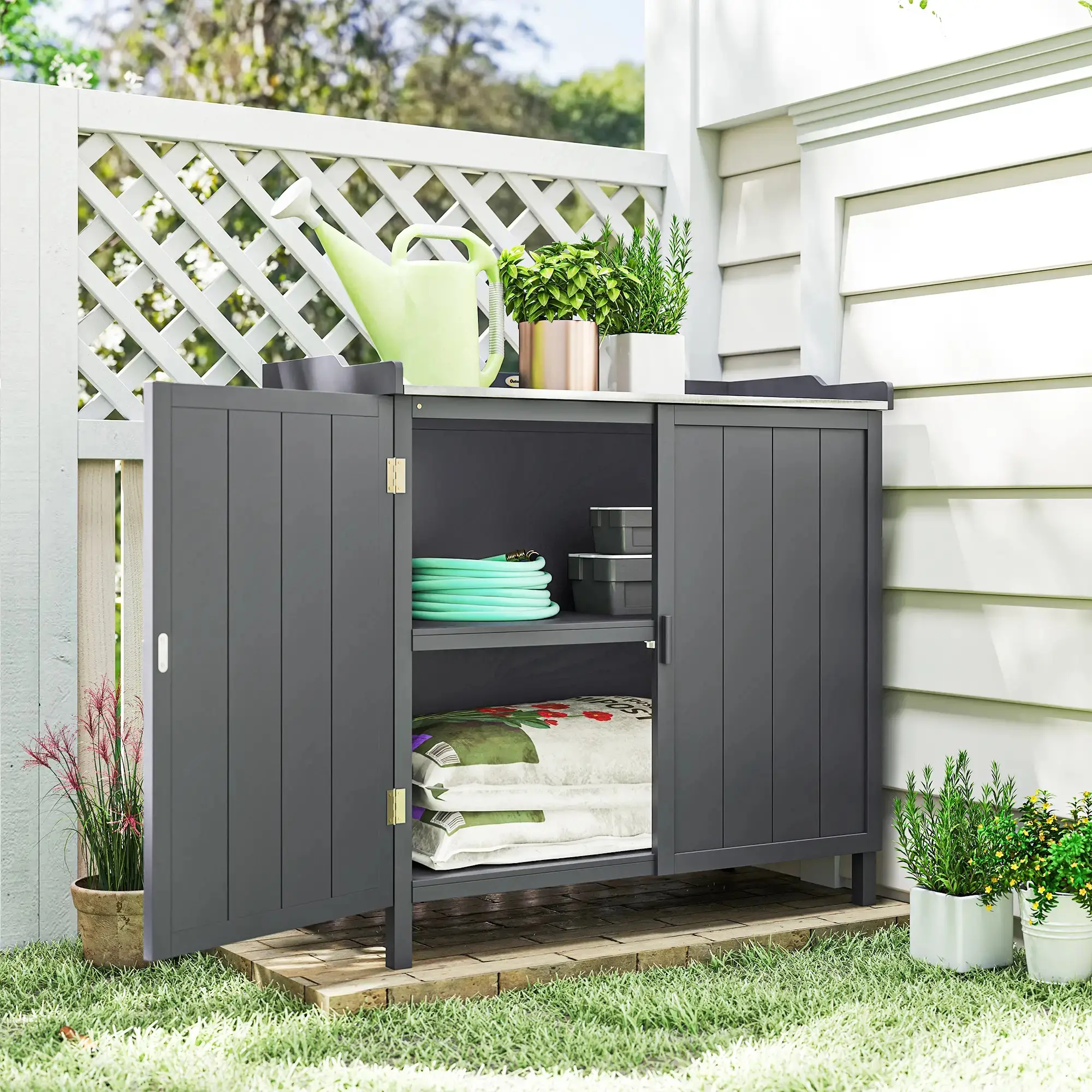 Tumba de gradina Outsunny 84B-636GY (Grey) - 5