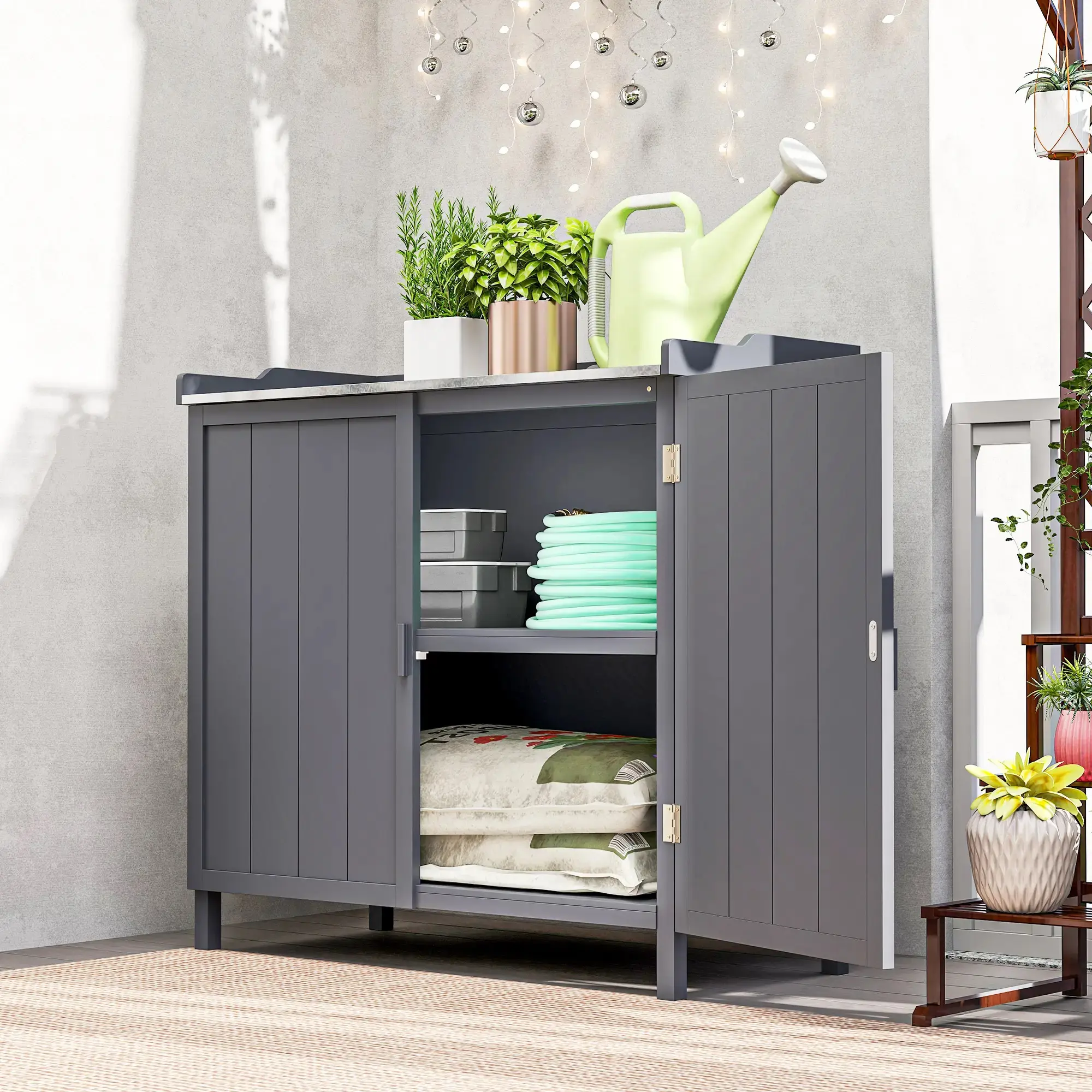 Tumba de gradina Outsunny 84B-636GY (Grey) - 6