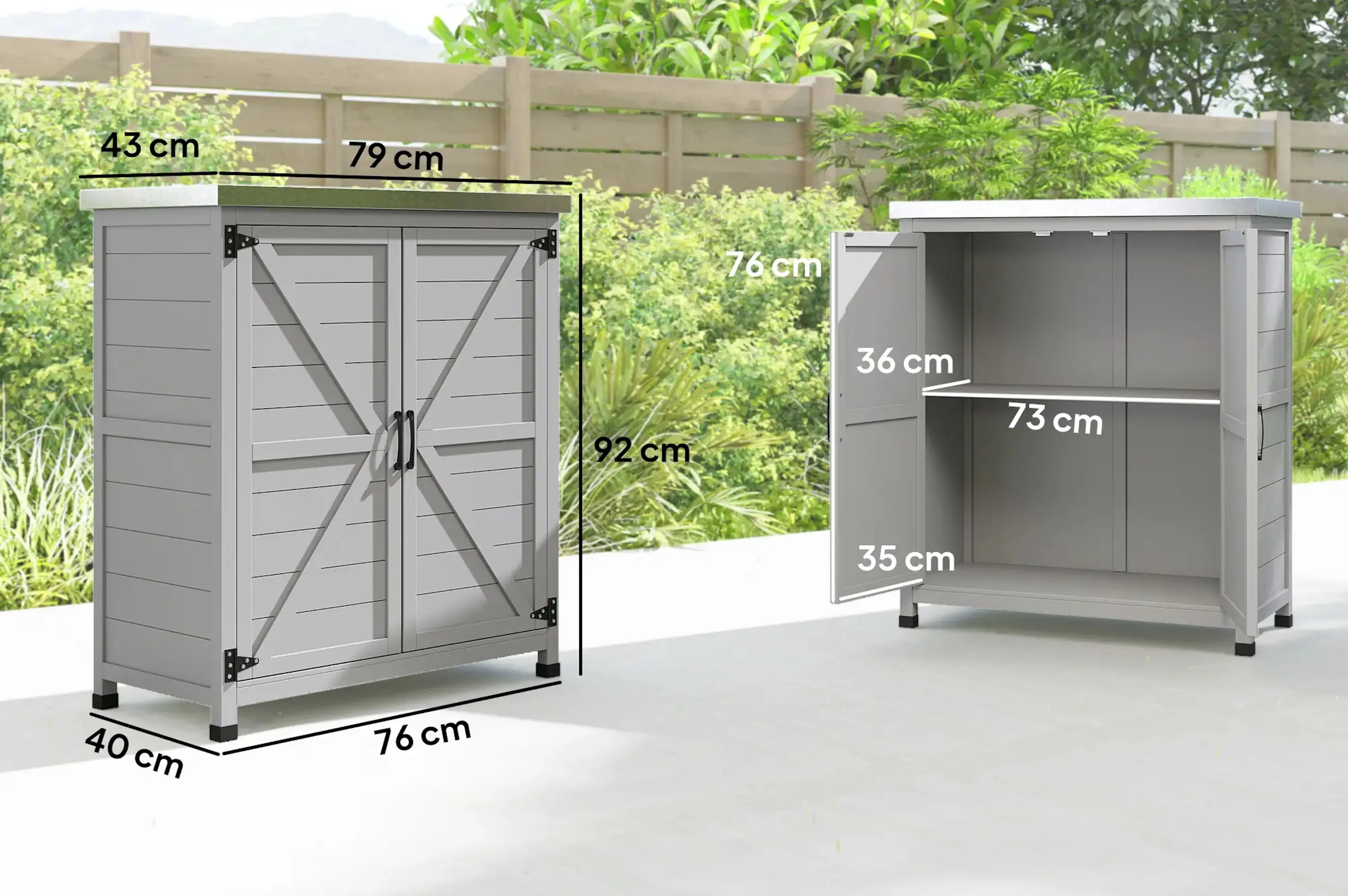 Садовая тумба Outsunny 84G-485V00GY (Grey) - 5