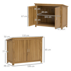 Садовая тумба Outsunny 84H-177V00BN (Brown) Thumb
