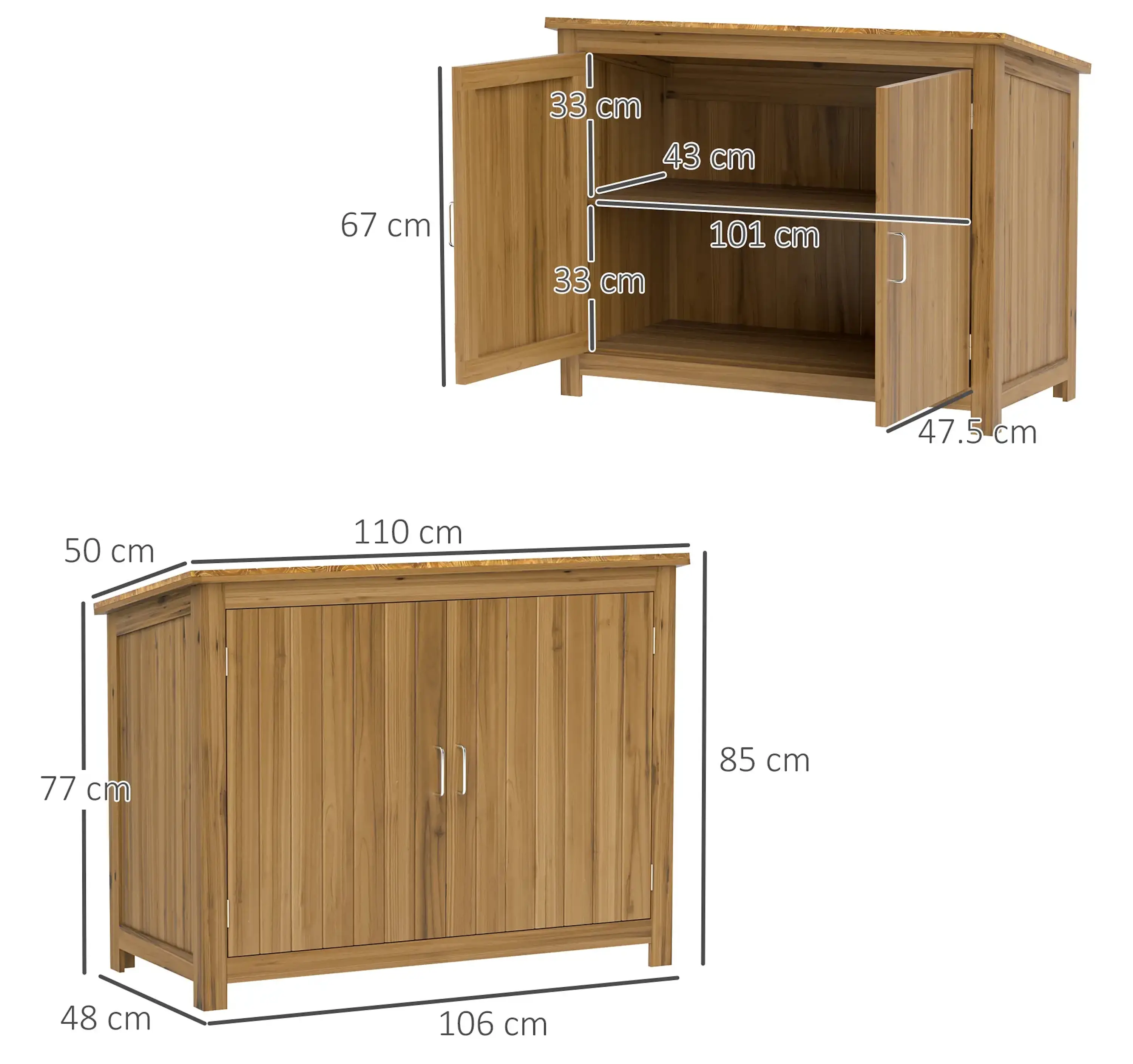 Садовая тумба Outsunny 84H-177V00BN (Brown) - 6