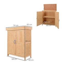 Dulap de gradina Outsunny 845-212 (Wood) Thumb