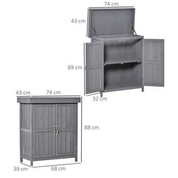 Садовый шкаф Outsunny 845-212GY (Grey) Thumb