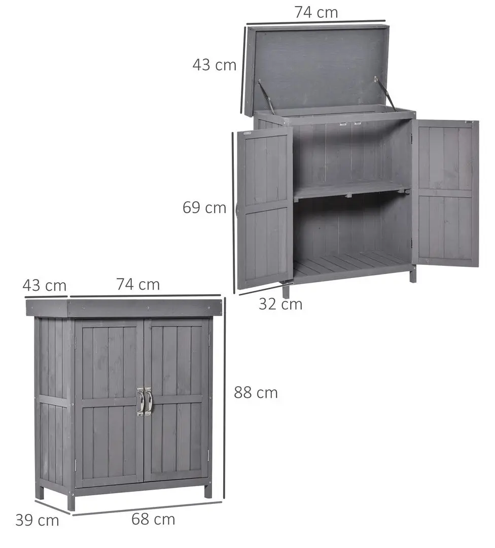 Садовый шкаф Outsunny 845-212GY (Grey)