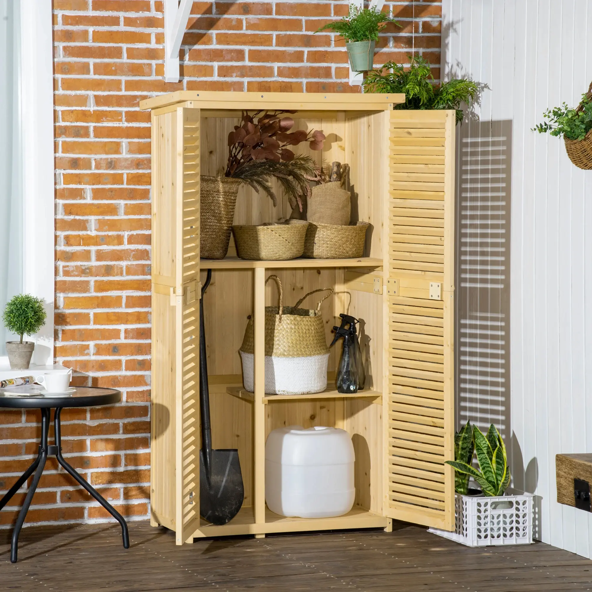 Садовый шкаф Outsunny 845-215BN (Natural) - 6
