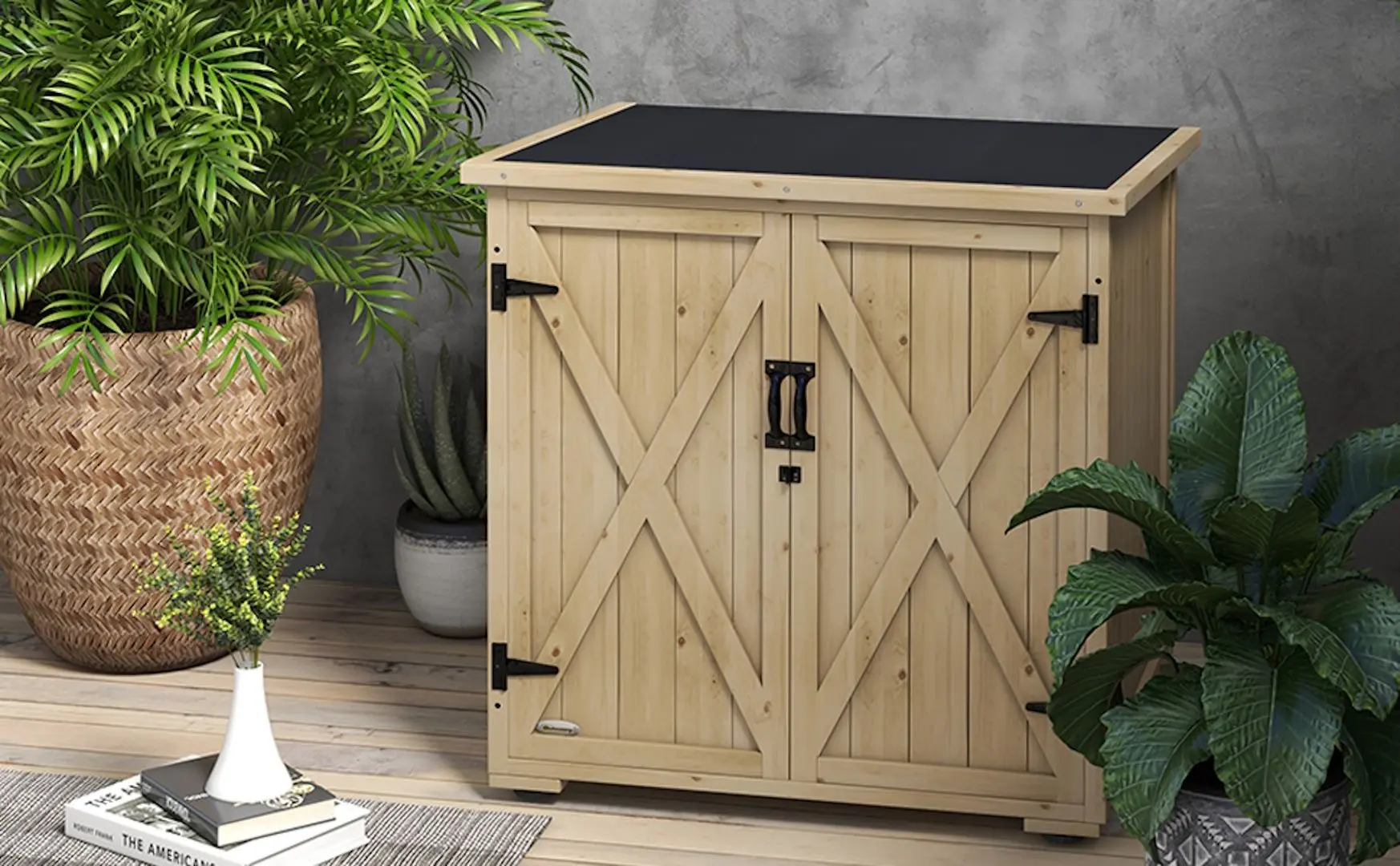 Dulap de gradina Outsunny 84G-416V00ND (Natural)