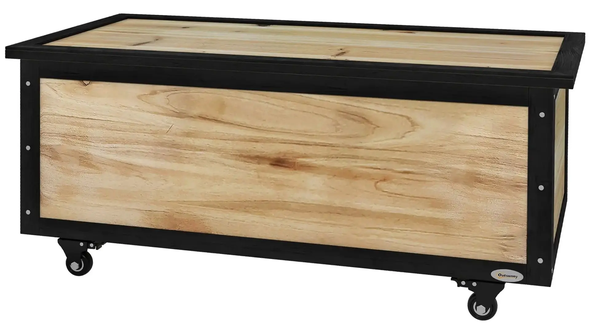 Садовый сундук Outsunny 322V00ND (Natural Wood/Black)