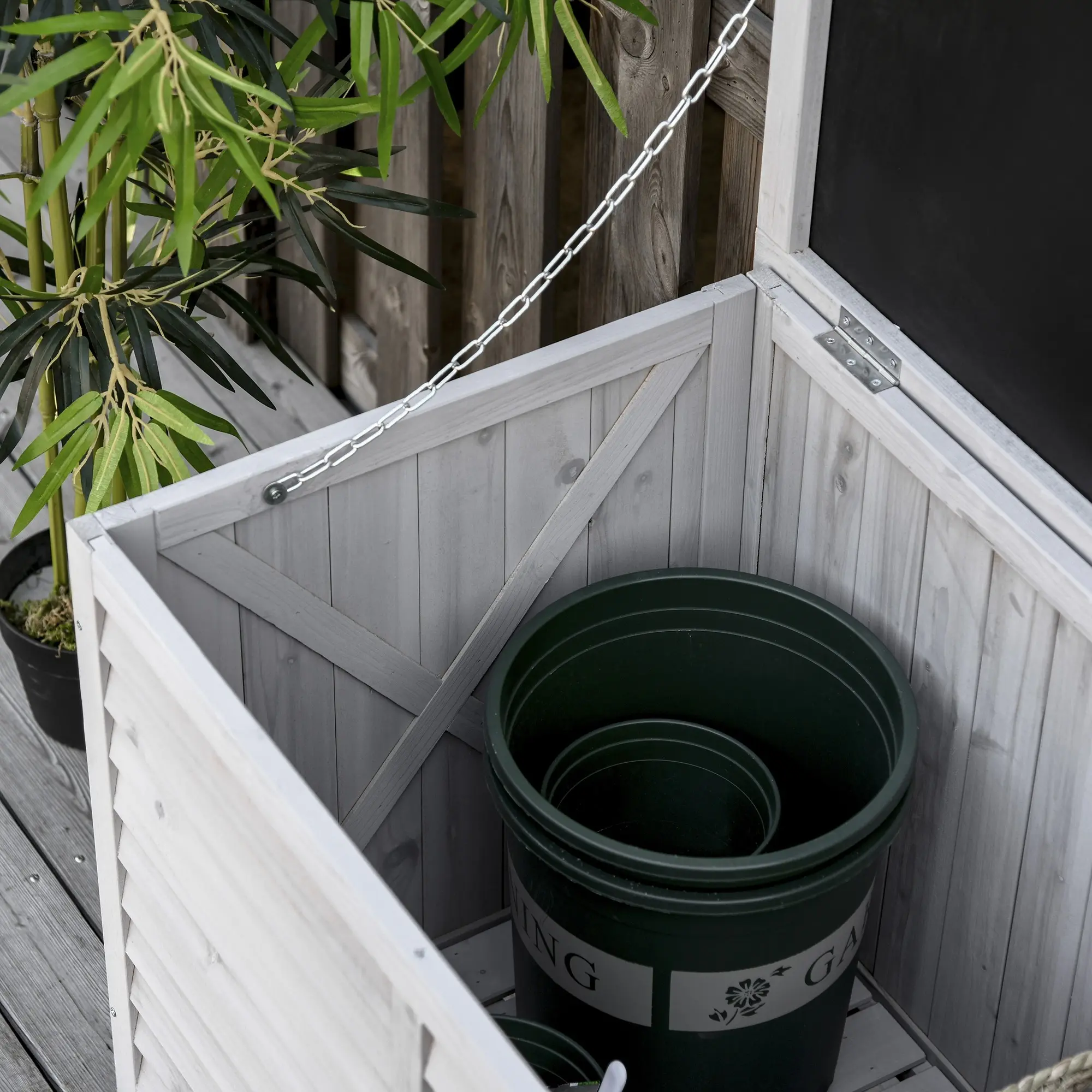 Садовый сундук Outsunny 84B-458GY (Grey) - 2