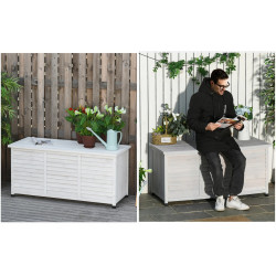 Садовый сундук Outsunny 84B-458WT (White) Thumb