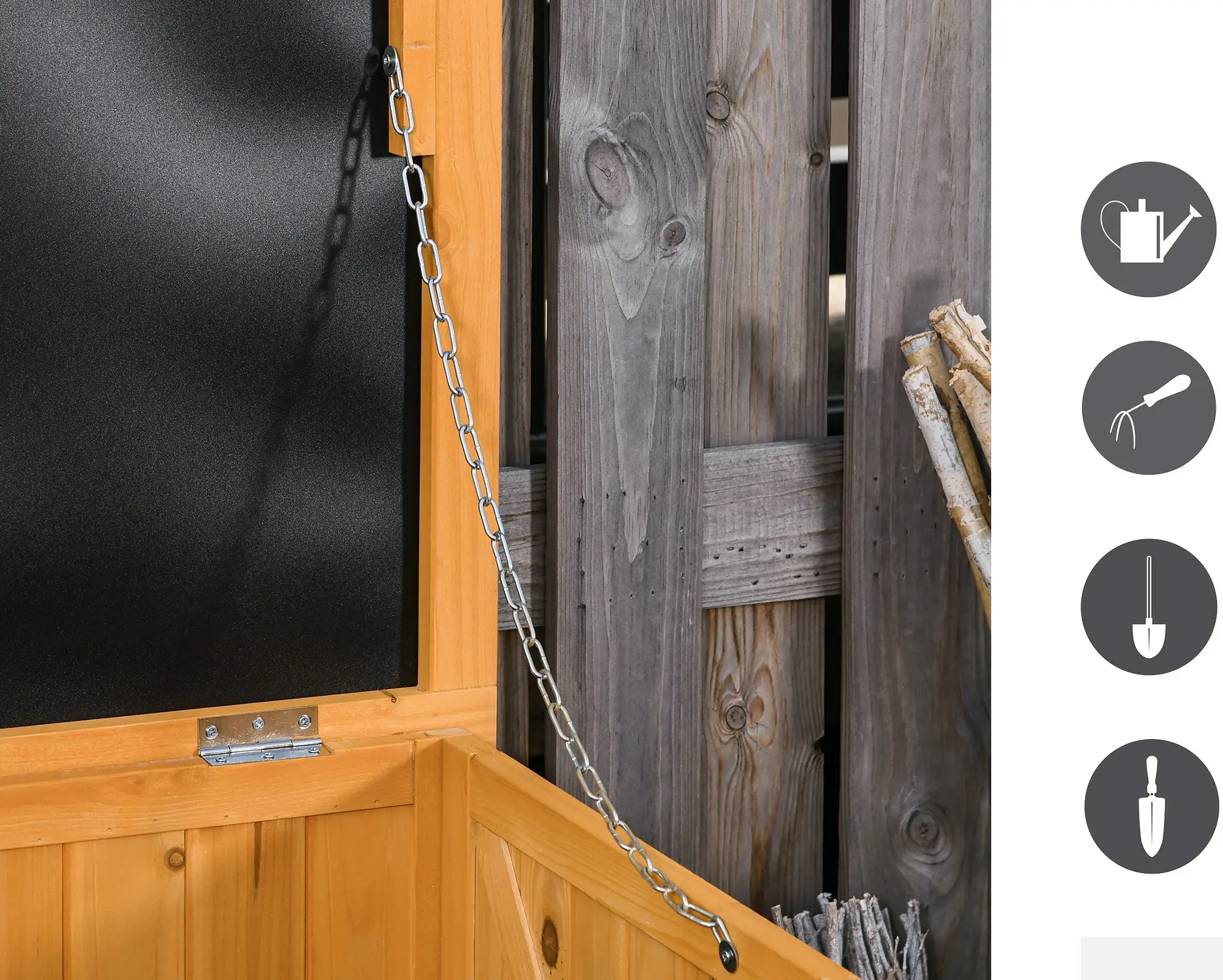 Садовый сундук Outsunny 84B-458YL (Dark Yellow) - 6