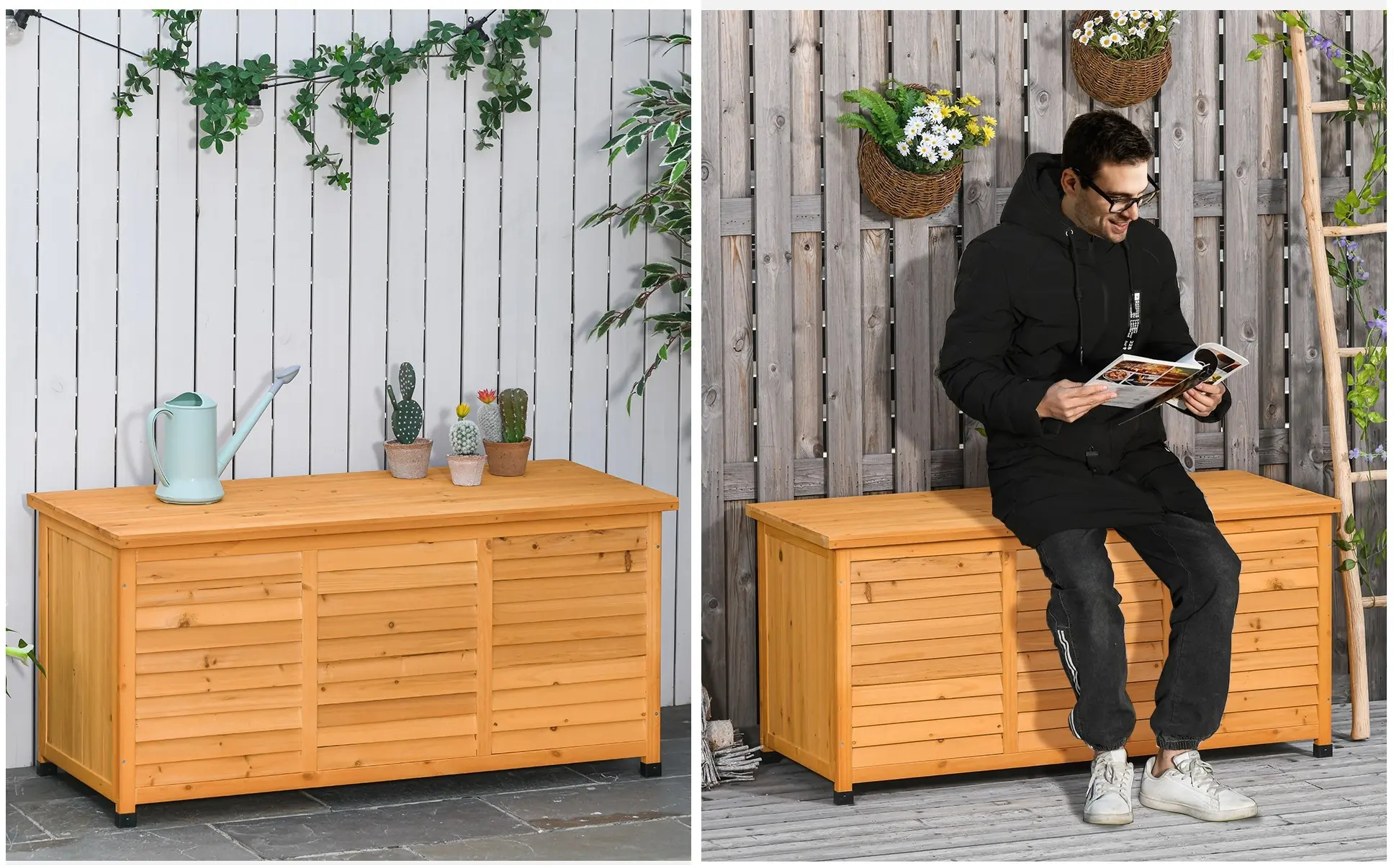 Садовый сундук Outsunny 84B-458YL (Dark Yellow) - 8