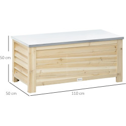 Lada depozitare de gradina Outsunny 84G-110V00ND (Natural) Thumb