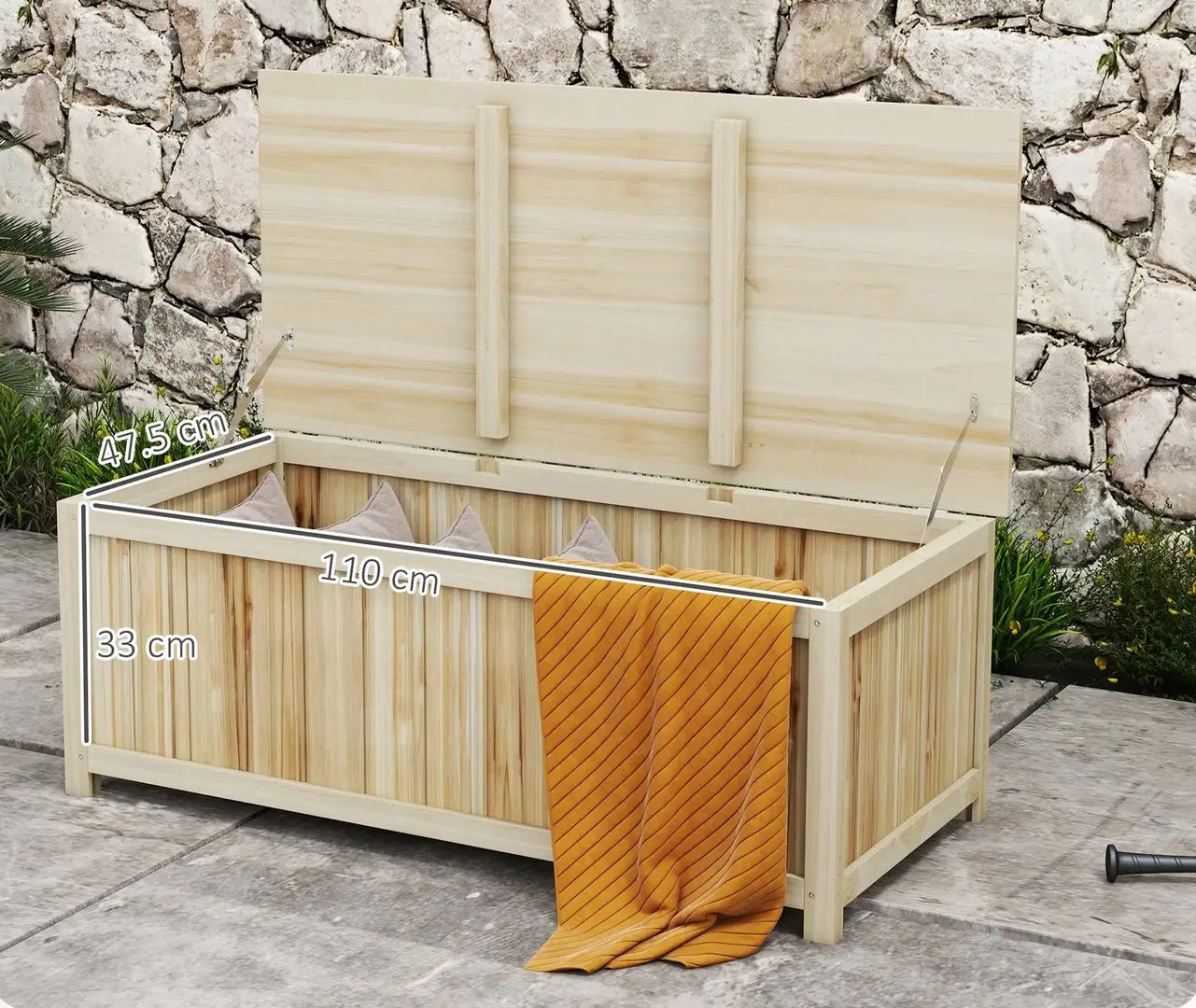 Lada depozitare de gradina Outsunny 84G-185V00ND (Wood)