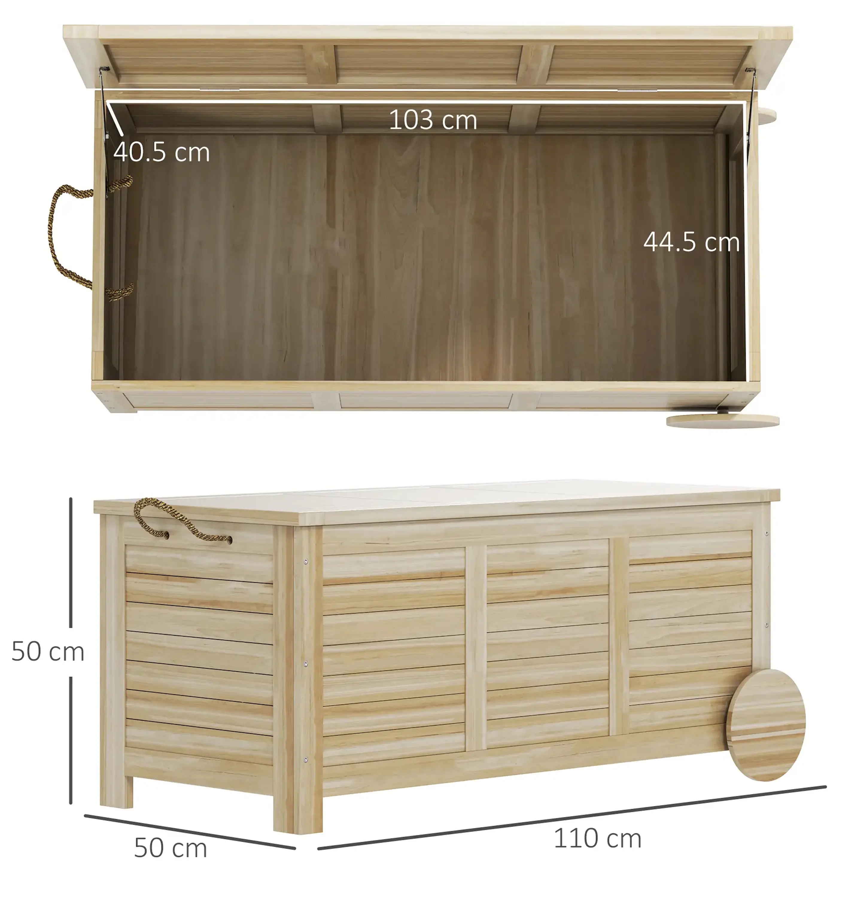 Lada depozitare de gradina Outsunny 84G-717V00ND (Natural) - 6