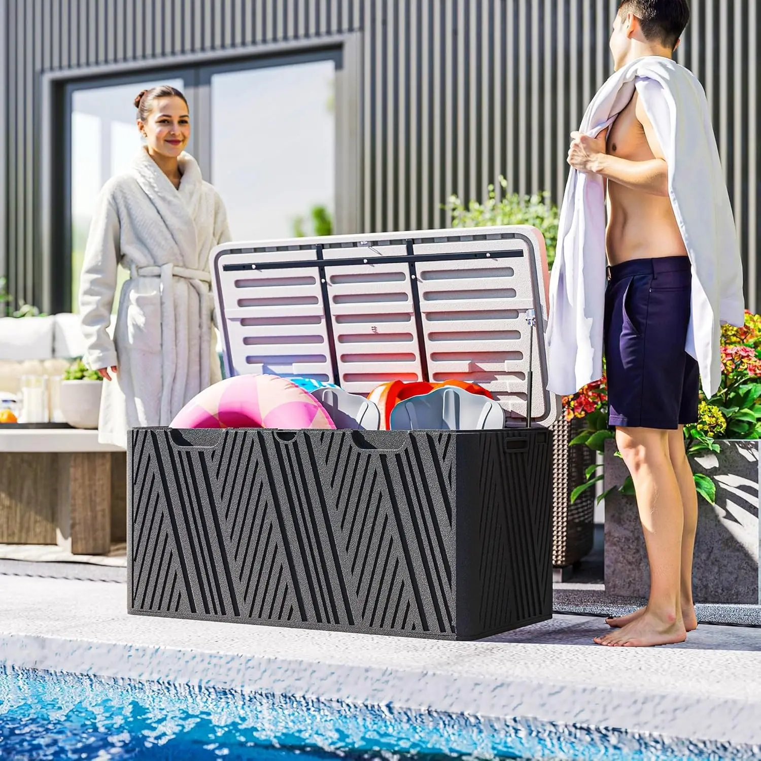 Садовый сундук Outsunny 84G-733V00BK (Black) - 4