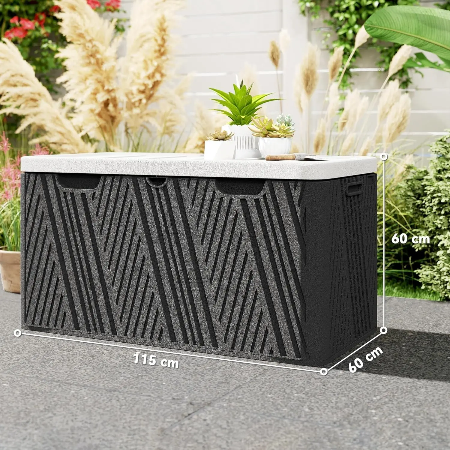 Садовый сундук Outsunny 84G-733V00BK (Black) - 6