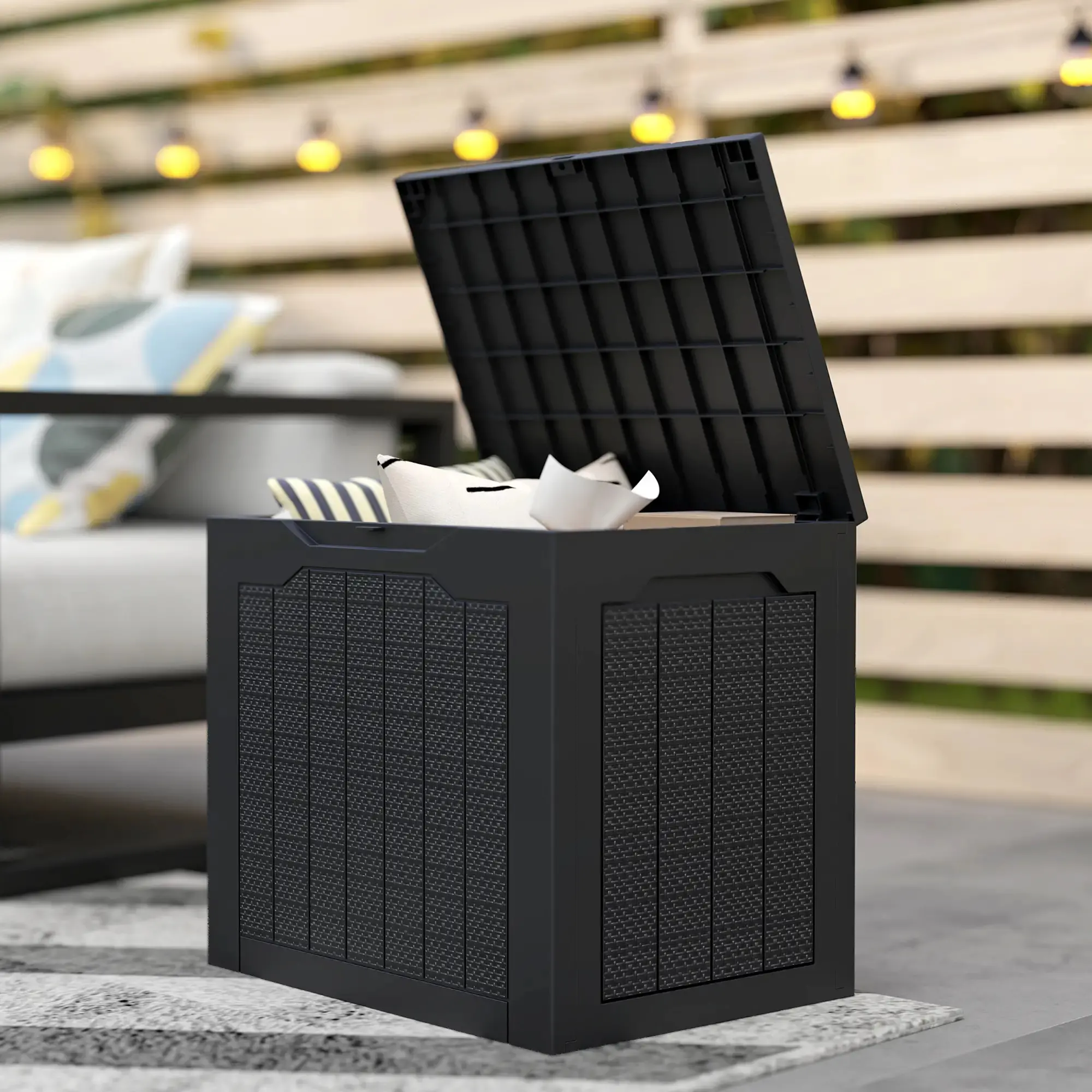 Садовый сундук Outsunny 84G-791V00BK (Black) - 6