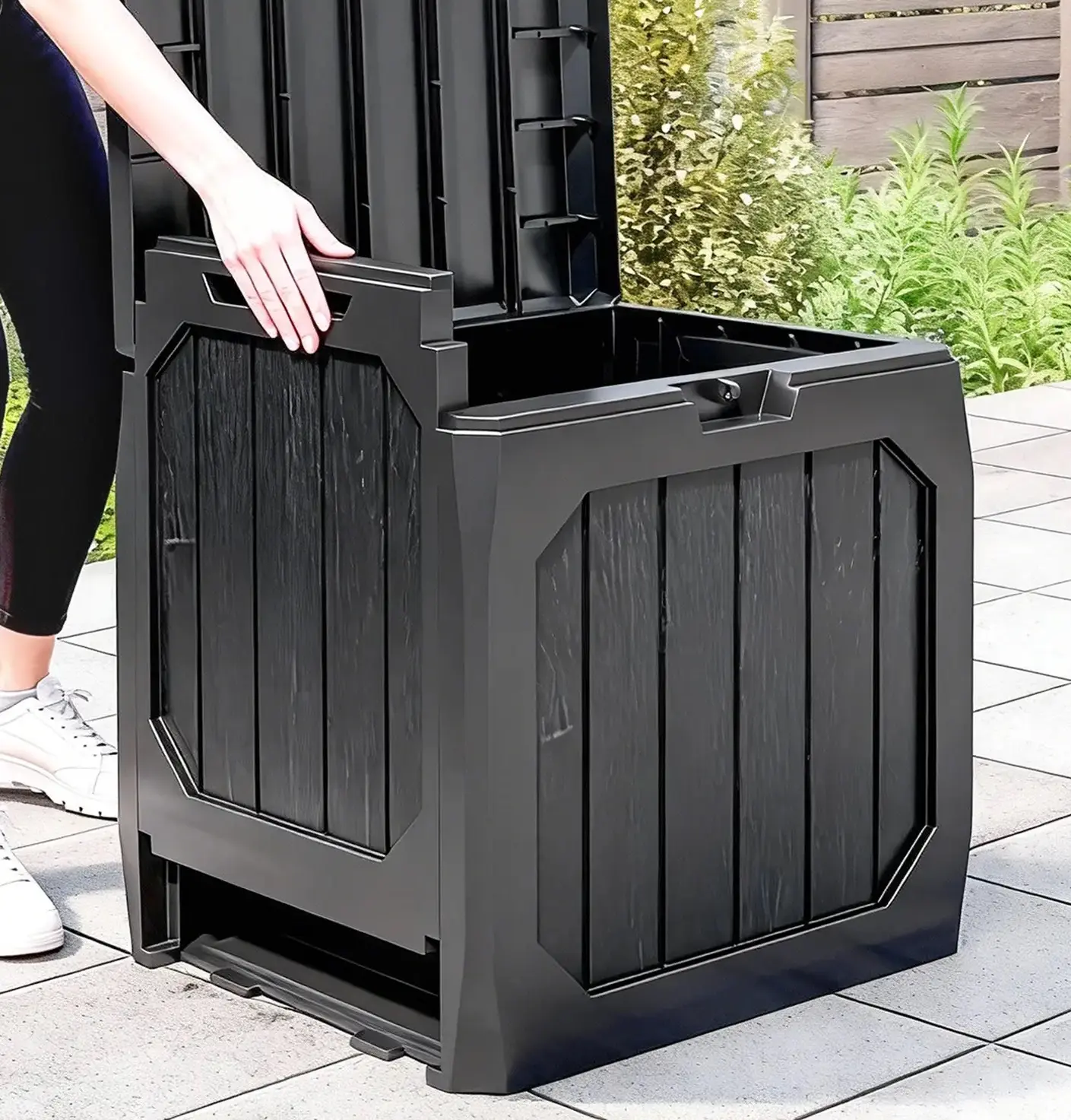 Садовый сундук Outsunny 84G-868V00BK (Black) - 6