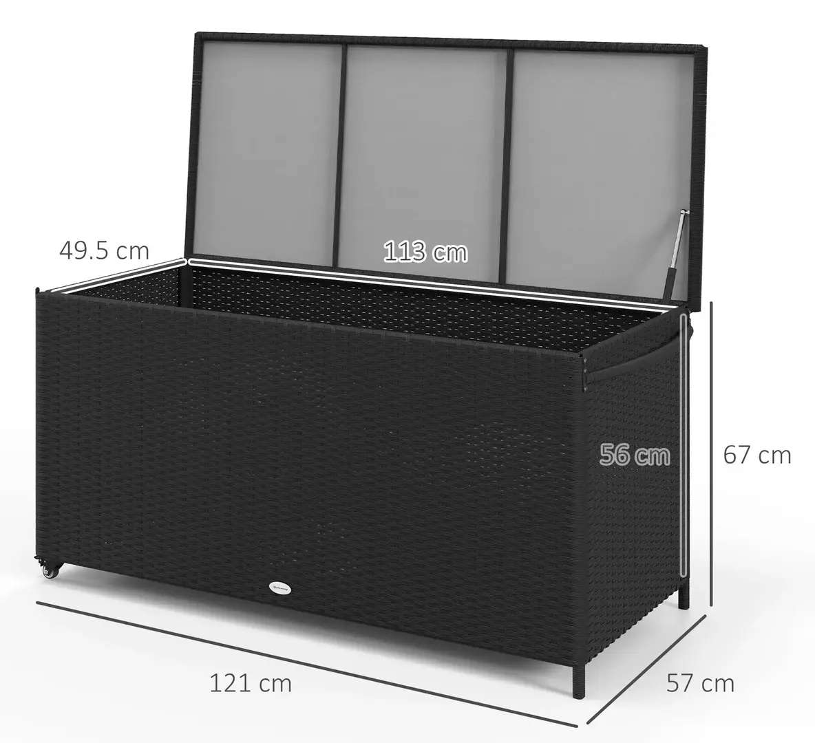 Садовый сундук Outsunny 865-016V00BK (Black)