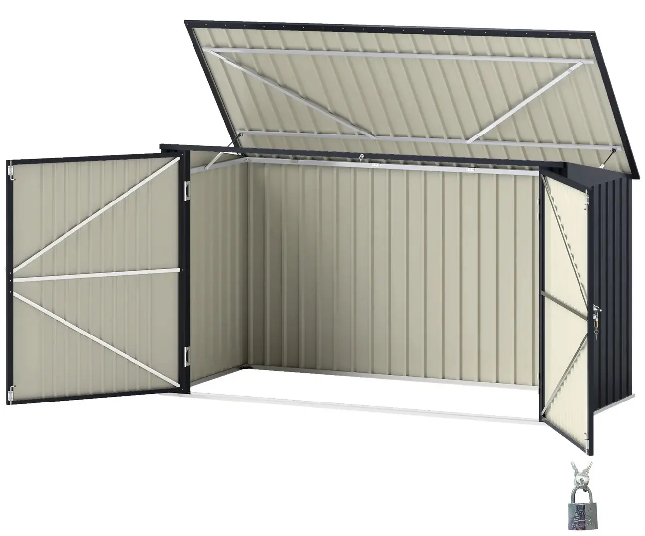 Dulap pentru containere de gunoi Outsunny 84H-206V00CG (Grey)