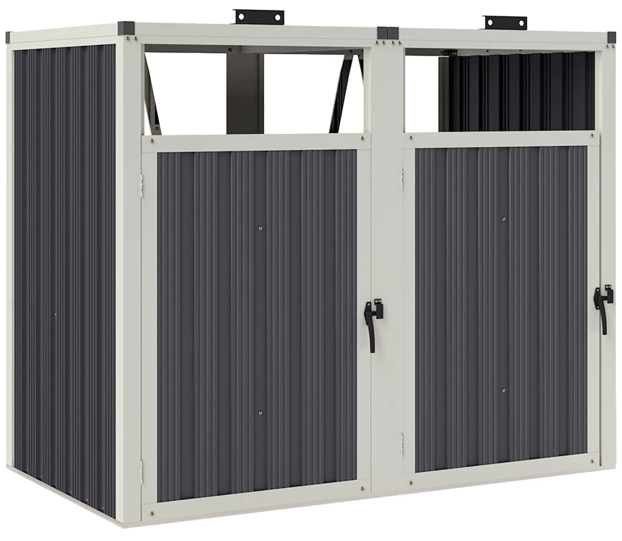 Dulap pentru pubele Outsunny 84H-271V01CG (Dark Grey) - 2