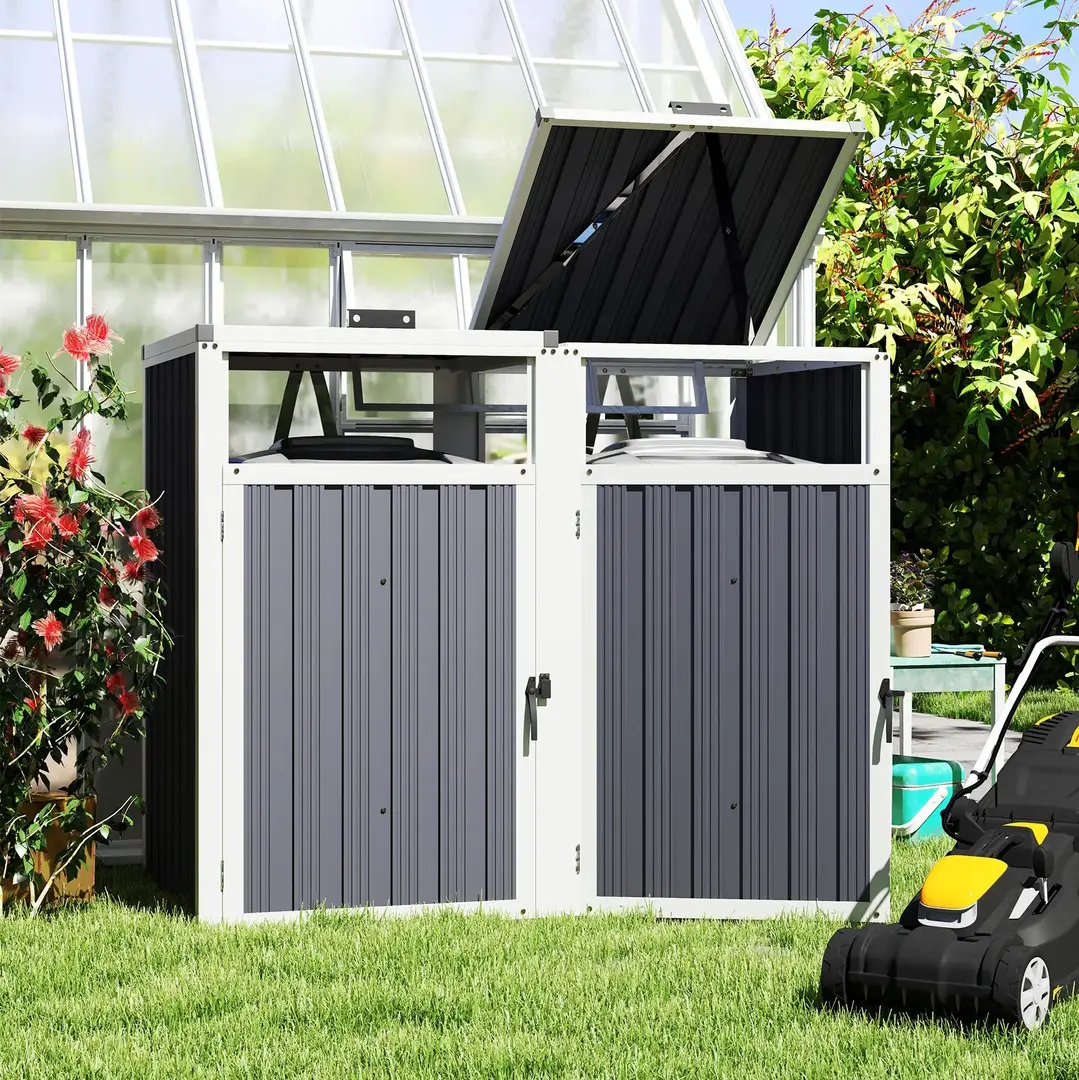 Dulap pentru pubele Outsunny 84H-271V01CG (Dark Grey)