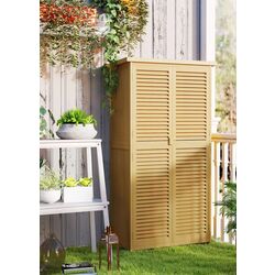 Шкаф садовый Outsunny 845-215V01YL (Yellow)