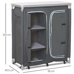 Складной шкаф Outsunny A20-159 (Grey) Thumb